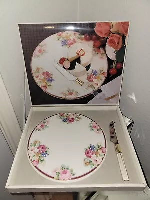 Mikasa Rosemead FX013 Bone China Cheese Plate & Knife Japan 10½  D Set Of 2pcs  • $34.99