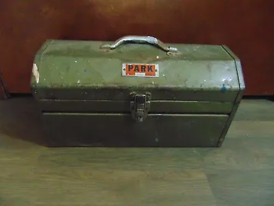 Vintage Green Park Model 83335 Steel Toolbox Tool Box NO TRAY USA MADE BOX • $21.99