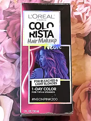 L’Oreal Colorista 1 Day Hair Color NEON PINK 200 For Bleached & Light Blondes • $2.19