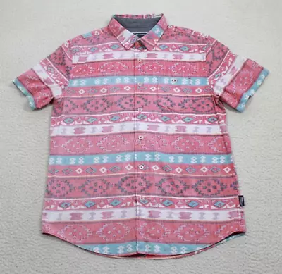 Modern Amusement Shirt Men's Large Aztec Southwestern Reverse Print Button Up • $17.99