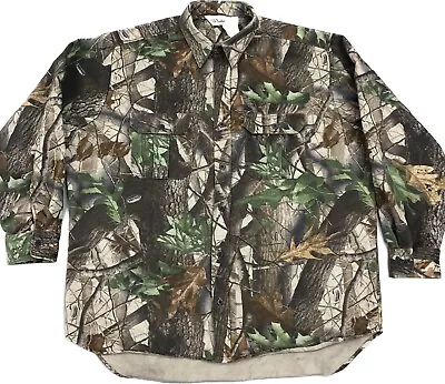 Walls Men’s 2XL RealTree Long Sleeve Button Up Camo Hunting Shirt Pockets 🦌 • $29.74