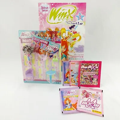 Winx Club Friends 4 Ever Aisha Figure Set Issue 1 Comic Book & Panini Stickers! • $32