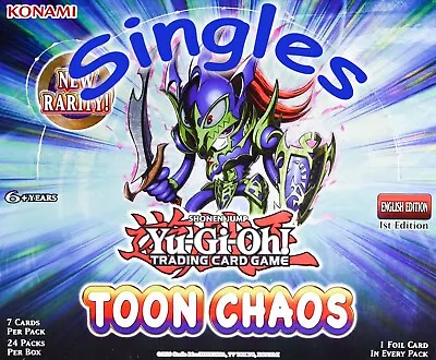 Yugioh Toon Chaos TOCH-EN 1st Edition MINT-NM  (PACK FRESH) Singles • $0.99