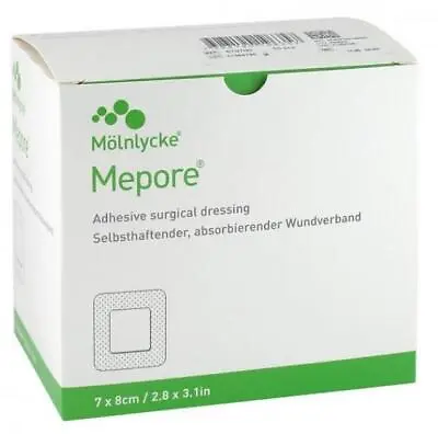 Mepore Dressing 7cmx8cm Pack Of 55 Self-Adhesive Breathable Absorbant First Aid • £12.99