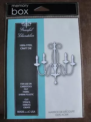 $8.09 • Buy NEW Memory Box Craft Die GRACEFUL CHANDELIER Style No 98493