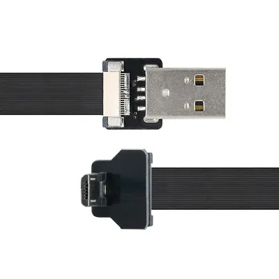 Micro USB 5Pin Data Flat FPC Cable For FPV & Phone To Up Angled USB2.0 Type-A • $7.99