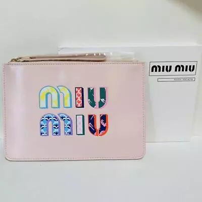 [Genuine Product] MIU MIU Novelty Pouch Pink × Multi Without Box 77500081000 • $79.90