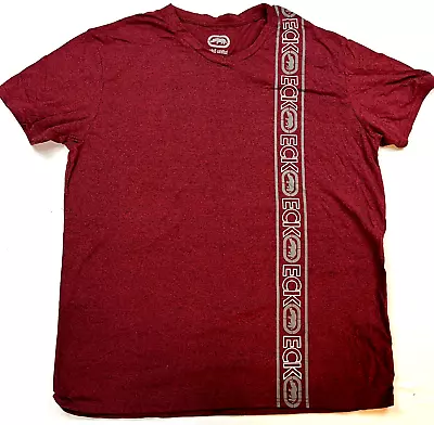 Mens Ecko Unltd V-Neck T-Shirt Red XLarge - MSRP $48.00 • $10