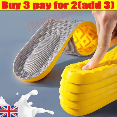 Memory Latex Orthopaedic Massage Comfort Insoles For Shoes Women Men Sports HOT • £2.99