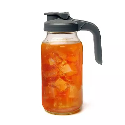 Glass Mason Jar Pitcher With Lid - Wide Mouth 2 Quart (64 Oz / 1.9 Liter) - ... • $36.33