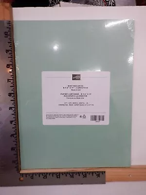 Stampin Up Mint Macaron 8-1/2  X 11  Cardstock 24 Sheets New A31898 • $10.95