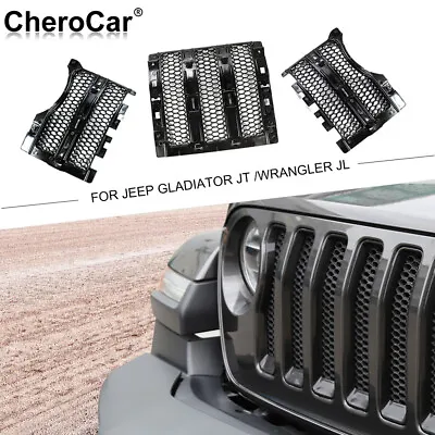  Black Honeycomb Grille Inserts Replacement Grille  For Jeep Wrangler JL/JT 18+ • $49.99