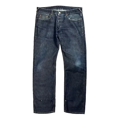 Rokker Motorcycle Jeans Men's Regular Straight Selvedge Denim W36L32 • $69.99