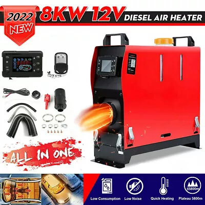$131.25 • Buy 8KW Portable Diesel Air Heater 12V Thermostat Deisel Caravan Motorhome Trailer