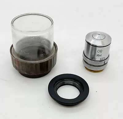 LOMO Achromat 90x 125-06 Oil Imm. Objective Lens Microscope Zeiss • $59