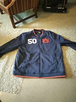 Auburn Tigers Under Armour Football Player #50 Team Issued Full Zip Jacket 3XL • $69.99