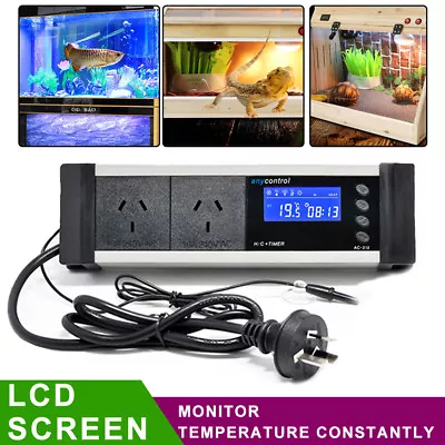 $36.99 • Buy AU PLUG 240V Digital Thermostat Temperature Controller Temp Heater Relay Sensor