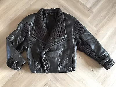 Vintage Marc Buchanan Pelle Pelle Leather Jacket Asymmetrical Zip Marked Size 38 • $99