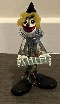 Murano Stunning Blown Glass Fun Clown Colourful 7” Ornament Decoration Figure • £19.95