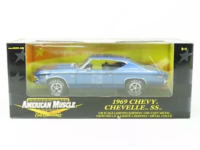 1:18 Scale RC Ertl American Muscle #33337 Die-Cast 1969 Chevy Chevelle SS - Blue • $99.95