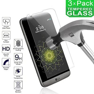 $21.84 • Buy 3pcs Premium Anti-Scratch REAL 9H Tempered Glass Screen Protector Film For LG L5