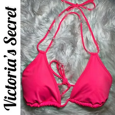 NWOT VICTORIA'S SECRET Neon Pink Triangle Bikini Top Size Medium • $15