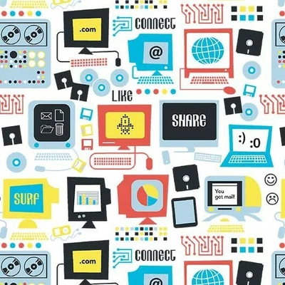 $6.25 • Buy STEM Squad Computer Fabric 100% Quilters Cotton 