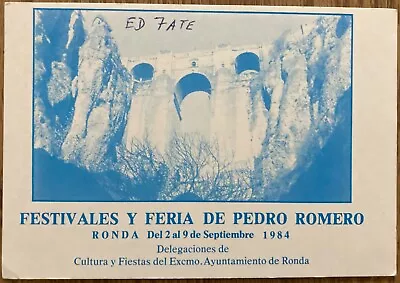 QSL Card Ronda Espana Ed Tate ED-7-ATE  1984 - Scenic Postcard • $5