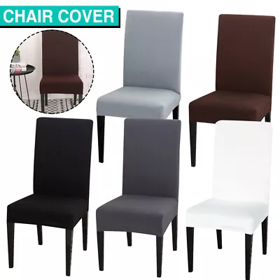 Dining Chair Covers Slipcover Stretch Spandex Wedding Cover 1/4/6/8Pcs Removable • $27.49