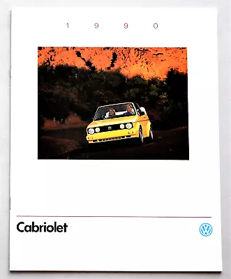 1990 Volkswagen Cabriolet Sales Brochure Catalog ~ 16 Pages • $9.90