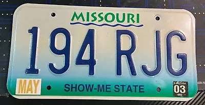 2004 Missouri License Plate - Show-Me State - # 194 - RJG EXPIRED • $9.95