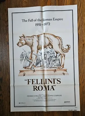 1972 Fellini's Roma Original Movie House Full Sheet Poster  • $29