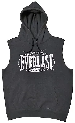 Everlast Sleeveless Hoodie Men's Gray Boxing Hoodie Size S Round Neck Cotton • $31.98