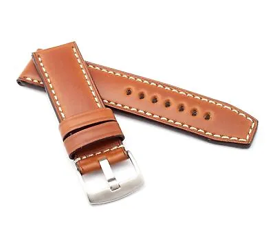 Marino Parallel : SHELL CORDOVAN Leather Watch Strap GOLD BROWN 22mm 26mm • £45