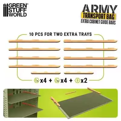 Extra Rails For Miniatures Carrying Case - Green Stuff World • £6.28