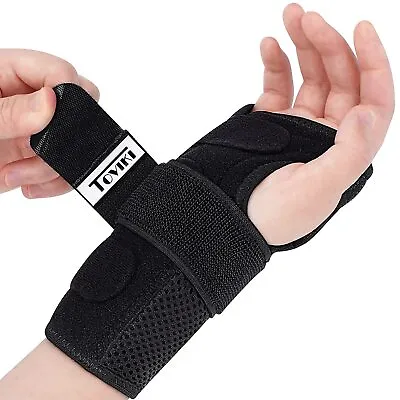 TOVIKI Wrist Support Brace Right Hand With 2 Metal Splints For Joint Pain Arthr • £12.87