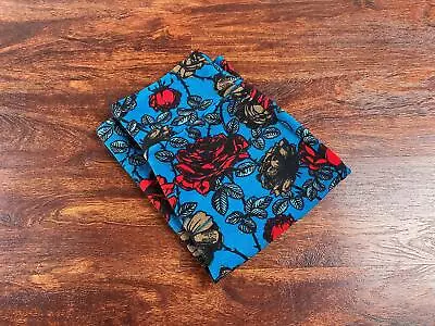 LULAROE Stretch Waist Blue Floral Print Bandage Skirt Women's Size Small • $6.75