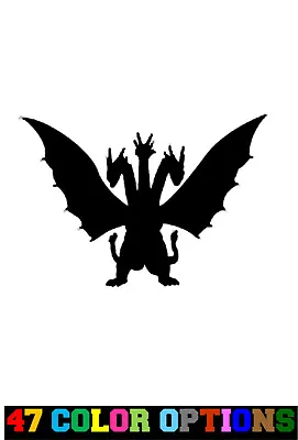 Vinyl Decal Truck Car Sticker Laptop - Kaiju Monster Godzilla King Ghidorah V4 • $4