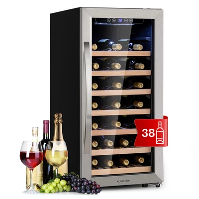 £357.49 • Buy Wine Fridge Under Counter Refrigerator Drinks Cooler 94 L 38 Bottles LED Silver 