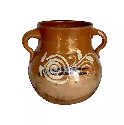 Vintage SW/Mexican Bandera Ware Pottery Bean Pot Tlaquepaque - Coil Formed 7 + • $34