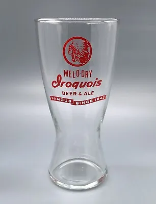 Iroquois Beer Glass / Vtg Tavern Barware Advertising / Man Cave Home Bar Decor • $18.95