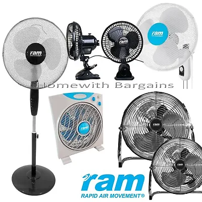 £52.25 • Buy RAM 16  Pedestal, Wall Fan 12  Box Floor Fan - 3 Speed 6  Clip-on 7  Oscillating