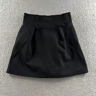 Zara Womens Skort Black Size Small A-Line Short Back Zip 100% Polyester • $22.49