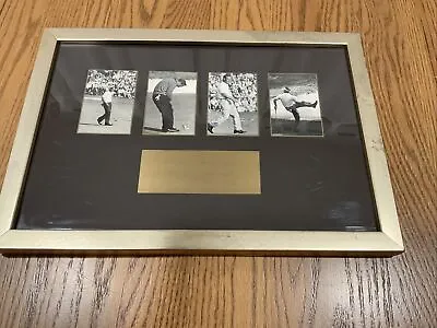 Vintage Masters Champion ARNOLD PALMER Framed Matted Photos 4 Hole 2.25” X  3.5” • $49.99