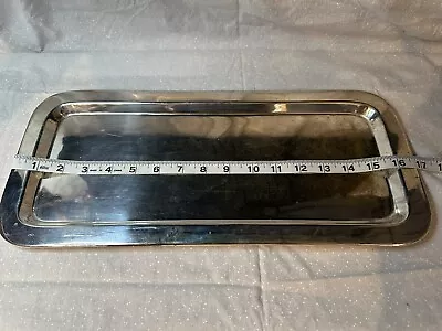 Pottery Barn Vintage Serving Tray Rectangle Silver Metal 17”X7.5” PREOWNED • $20