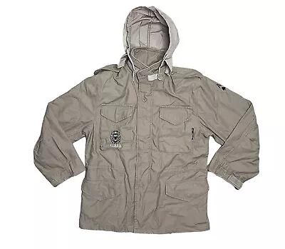 Alpha Industries Men’s M M65 Field Jacket Khaki Military Guerrilla Peace Card • $69.99