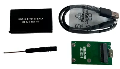 External MSATA SSD To USB 3.0 SuperSpeed Converter Adapter Enclosure Case • $9.55
