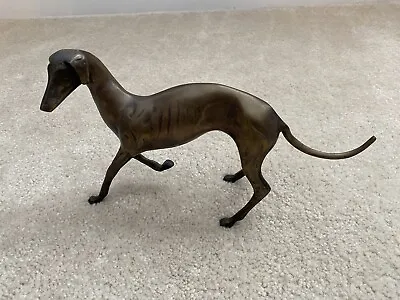 Vintage Bronze Greyhound Dog Figurine Statue 7” H X 11” L • $29