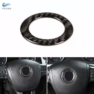 For VW Golf Jetta Passat Polo Carbon Fiber Steering Wheel Emblem Logo Ring Trim • $3.49