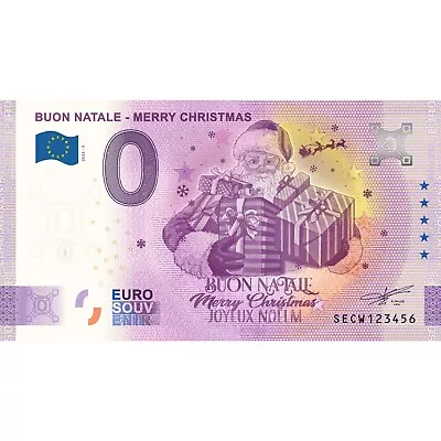 0 € Zero Euro Souvenir Note Italy 2022 - Good Christmas • £3.16